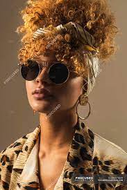 This is one of the most enduring vintage hairstyles for curly hair. Portrait Of Attractive Retro Woman With Curly Hair In Stylish Sunglasses Blond Vogue Stock Photo 286879608
