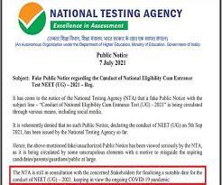 It is released by national testing agency (nta) online at ntaneet.nic.in. Nta Neet Exam 2021 Date Notice Issued Agency In Consultation With The Concerned Stakeholders For Finalizing A Suitable Date