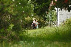 Pony Blumenkranz Kind Perfekter Familien Sommerurlaub Oland Schweden Urlaub Sommerurlaub