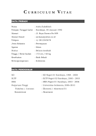 Nah, itulah contoh resume / curriculum vitae bahasa indonesia terbaru 2016 yang mungkin bisa berguna untuk anda semua. Contoh Curriculum Vitae Word Aneka Macam Contoh