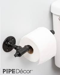 14.937'' h x 7.488'' w x 7.605'' d. Rustic Industrial Pipe Toilet Paper Holder By Pipe Decor Heavy Duty Diy Style Wall Mounted Kit