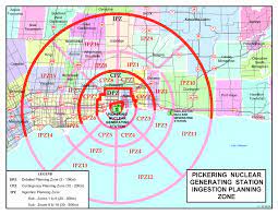 This map depicts a 10 km radius around the pickering nuclear power plant. Potassium Iodide Ki Pill Working Group Canadian Nuclear Safety Commission