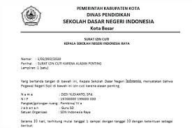 Selanjutnya adalah contoh surat izin lain untuk absen dari sekolah karena sakit. Contoh Surat Izin Cuti Guru Dedi Yudianto Kanal Pengetahuan Dan Informasi