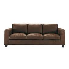 Gelb, orange, ocker, rot, bordeaux, lila. Sofa 3 Sitzer Aus Wildlederimitat Braun Kennedy Maisons Du Monde