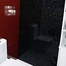 Check spelling or type a new query. Black Bathroom Panels Pvc For Shower Cladding Wall Panels Ceiling Panels Splashbacks Black Sparkle Diamond 100 Waterproof By Claddtech 4 Panel Pack Amazon Co Uk Diy Tools