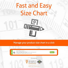 fast and easy size chart module