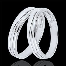 Este excepcional evento debe ser señalado propiamente con un anillo de compromiso. Duo De Alianzas Triya Oro Blanco Joyas Edenly