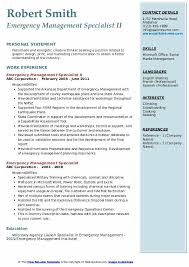 Crafting a emergency management resume that catches the attention of hiring managers is paramount to getting the job, and livecareer is here to help you stand out from the. Emergency Management Specialist Resume Samples Qwikresume