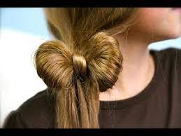 Ponytail Bow Bow Hairstyle Hair Styles Girl Hairstyles
