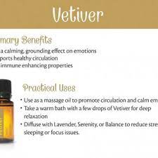 Use an essential oil diffuser to get the benefits for the entire home, office or classroom. Vetiver Essential Oil Bliz Wellness