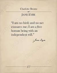 Printable Book Page Wall Art Jane Eyre Quote I Am No Bird Etsy Best Quotes From Books Famous Book Quotes Book Quotes Classic