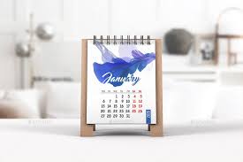 Mini Desk Calendar Mockup In 2020 Mini Desk Calendar Desk Calendar Mockup Mini Desk