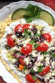 Greek Layered Hummus Dip 7 Layer Hummus Dip Recipe Hummus Dip Recipes Recipes Appetizers Easy