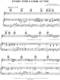 Yeah yeah / when the waves are flooding the shore / and i cant find my way home anymore / thats when i, / i i look at you / i look at you Every Time I Look At You Sheet Music 1 Arrangement Available Instantly Musicnotes