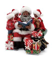 Winter wonderland nordic santa claus christmas table top figure. Possible Dreams A Visit From St Nick African American Santa Figurine Dillards Black Christmas Decorations Santa Figurines Santa Claus Wallpaper