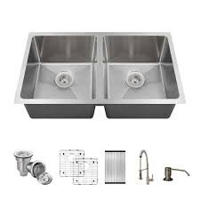 50/50 double bowl kitchen sink