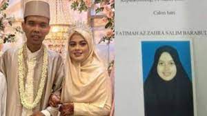 Uas dan perempuan 19 tahun tersebut rencananya akan menikah pada 17 mei 2021 mendatang. Profil Dan Biodata Fatimah Az Zahra Istri Ustaz Abdul Somad Asal Jombang Beda Usia 24 Tahun Surya