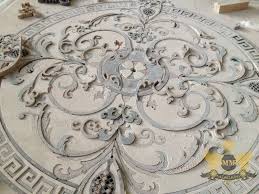 C038 Circular Monarchy Waterjet Floor Medallion Mosaics Floor Medallion Decorative Tile Marble Medallion