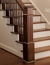 Fluted Box Newel Staircase Railing Design Wooden Staircase Railing Stairway Design