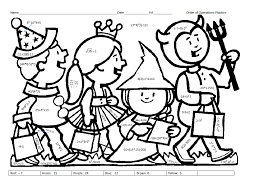 Order Of Operations Coloring Sheet I Hope You Enjoy It Halloween Coloring Pages Free Halloween Coloring Pages Halloween Coloring