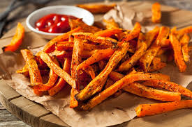 They are only more caloric and have more vitamin c than english here are recipes and health benifits of sweet potatoes. Diabetes Friendly Homemade Sweet Potato Crunches Recipe