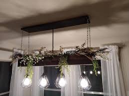 Farmhouse Dining Room Light Chandelier Wooden Light Pendant Etsy In 2020 Rustic Dining Room Lighting Rustic Dining Room Rustic Chandelier