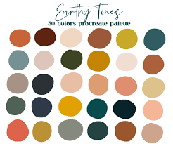 Earthy Tones Procreate Color Palette Ipad Procreate Swatches Instant Download Earthy Color Palette Warm Colour Palette Neutral Colour Palette