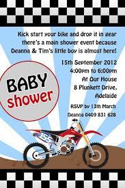 Dirtbike Babyshower Invitations B075 Motorbike Baby Shower Invitation Printed April Baby Shower Coed Baby Shower Invitations Couples Baby Shower Invitations