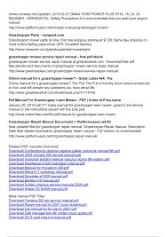 Rover i5500 lawn mower manual is the best ebook you must read. Grasshopper 225 Service Manual Manuals17 Oiouwet Com Pages 1 3 Flip Pdf Download Fliphtml5