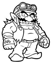 Wario Mario Coloring Page