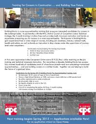 These tools serve the dual purpose of recording the financial transactions that occur as well. Building Works Construction Pre Apprenticeship Training Program 2015 02 20 16 00 00