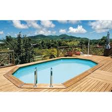 Piscine Bois Maeva 600 X 300 H150 Cm Liner Beige Piscine Bois Piscine Bois Octogonale Piscine