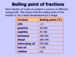 The boiling point of a compound is the temperature at which ____. Fractions From Oil Ppt Video Online Download