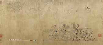 九歌图东君nine poetry dongjun handscroll vintage world maps painting map