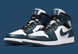 Check spelling or type a new query. Air Jordan 1 Mid Blue Black White 554724 411 Sneakernews Com