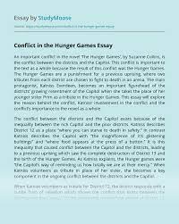 Conflict In The Hunger Games Free Essay Example