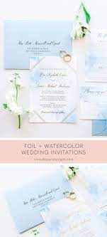 Gold Foil Watercolor Wedding Invitation Suite Sample Destination Beach Wedding Design Dusty Blue In 2021 Destination Wedding Invitations Watercolor Wedding Invitations Wedding Invitations