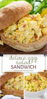 Deluxe Egg Salad Sandwich Recipe Lunch Recipes Healthy Easy Lunch Recipes Yummy Lunches