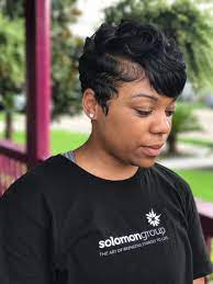 Waves And Curls Poppin Hair By Tanya Blackhairstyles Medium Short Hair Short Hair Styles Short Hair Styles Pixie