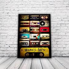 retro music tape poster, a3 print, wall