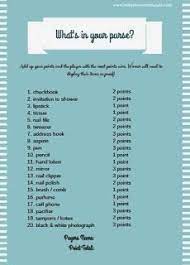 Free Printable Baby Shower Games What S In Your Purse Baby Shower Game Free Printable Baby Shower Games Fun Baby Shower Games Free Baby Shower Games