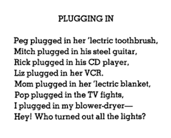 Plugging In By Shel Silverstein Shel Silverstein Poems Poetry For Kids Silverstein Poems