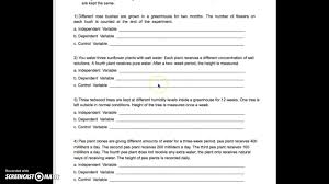 Scroll down for examples and solutions. Es Hwk 12 2 16 Identifying Variables Worksheet Youtube
