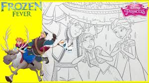 In todays video we will color p. Coloring Pages Disney Queen Elsa Kristoff And Princess Anna For Kids Preschool Learning Youtube