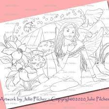 All digital downloads are easy to distribute, replicate, and sell without the need of physical materials. Digital Download Printable Colouring Page Digital Stamp Line Art Drawing Card Making Craft Fairy Toadstool Lad Line Art Images Coloring Pages Line Art Drawings