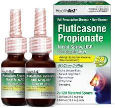 After 1 week, if symptoms are improved, reduce the dose to 1 spray into . Amazon Com Healtha2z Fluticasone Propionate Nasal Sprays 2 Pack 120 Sprays 24 Hour Allergy Relief Health Household