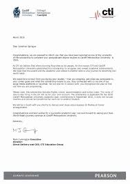 Congratulations Scholarship Award Letter Lovely Cti Cardiff Scholarship Letter Scholarships Lettering Letter Sample