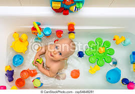 Heather zimmerman, pediatrician with b. Baby Boy Taking A Bath Playing With Colorful Toys Baby Boy Taking A Bath Playing In A Bathtub With Colorful Toys Smiling Canstock