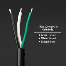 5 Feet Ac Power Cord In 2020 Electrical Wiring Colours Black And Red Diagram Design