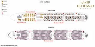 Etihad Airways A380 Seatmap Deck Seating Seating Charts